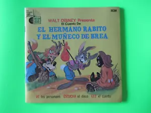 BRER RABBIT AND THE TAR BABY 7" 45 RARE SPANISH PRESS PIC SLEEVE DISNEY LATIN - Picture 1 of 2