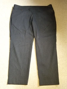 Womens Pants-ALFANI-grey stretch elastic waist pull on slim leg-24W - Picture 1 of 4