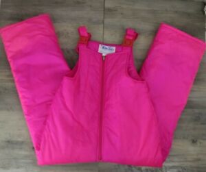 Weather Tamer Big Girls Ski Snowsuit Size Large 14-16 Hot Pink 