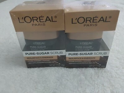 2 Pack L'oreal Pure-Sugar Scrub Resurface & Energize  1.7 oz. Each - Image 1 of 4