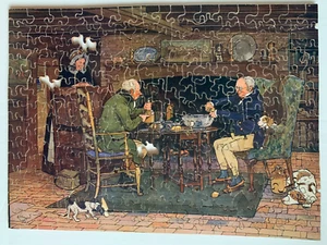 Cecil Aldin A BOWL OF PUNCH jigsaw puzzle, gentlemen at table, 270 pieces wooden - Picture 1 of 6