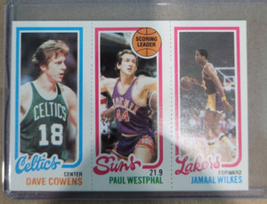 1980 1981 TOPPS BASKETBALL JAMAAL WILKES 142 PAUL WESTPHAL 186 DAVE COWENS 36