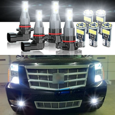 Fit 2007 - 2014 Cadillac Escalade ESV Front Fog Driving DRL Lamps LED Lights Kit - Image 1 of 4