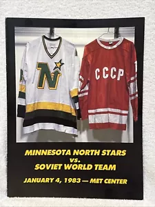 VERY RARE 1-4-1983 Minnesota North Stars vs. Soviet World Team Met Center Progrm - Picture 1 of 4