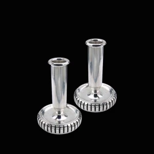 COHR, Denmark. Modern Sterling Silver Candlesticks. - Picture 1 of 4