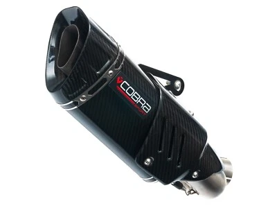 Sistema de medio escape de fibra de carbono Tri-Oval Cobra Aprilia Tuono V4 1100 RR 2017-20 Foto 1 de 4