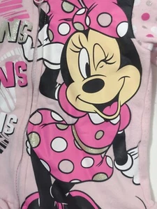Size 5 Pink Disney Minnie Mouse Hooded Spring Light Cotton Girls Toddler Jacket - Picture 1 of 4