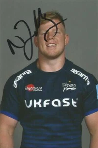 SALE SHARKS RUGBY UNION: NIC DOLLY SIGNED 6x4 PORTRAIT PHOTO+COA - Picture 1 of 1