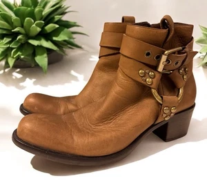 Cole Haan Galveston Low Boot gSeries Cognac Brown Leather Women Size 8B - Picture 1 of 12