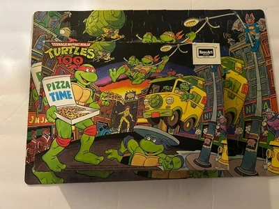 RoseArt Teenage Mutant Ninja Turtles "Pizza Time" 100 Pc Puzzle (Missing 1 Pc) - Image 1 of 4