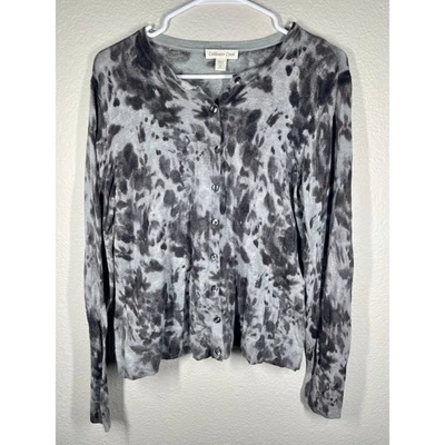 Suéter Coldwater Creek Mujer M 10-12 Botón Frontal Tejido Cárdigan Tie Dye Foto 1 de 4