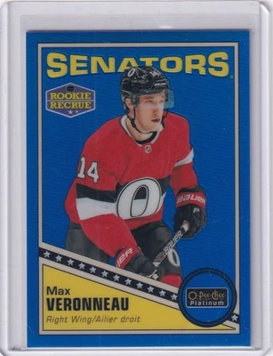 2019-20 O-Pee-Chee Platinum Retro Rainbow Blue /149 Max Veronneau #R-76 Rookie - Image 1 of 2