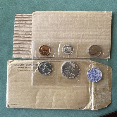 1955 Flat Pack Silver US Proof Coin Set, OGP - Image 1 of 4