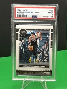 2024-25 Panini NBA Hoops-Victor Wembanyama #165 PSA 9 MINT 🔥🏀🔥 Spurs - Picture 1 of 3
