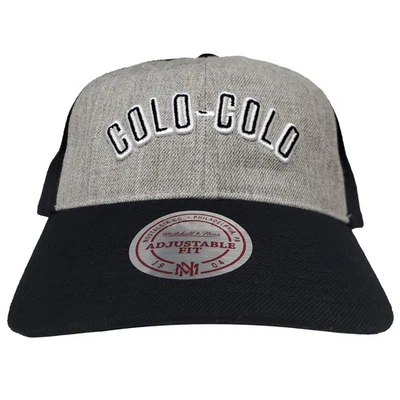 Colo Colo Colo Mitchell & Ness Papá Sombrero Gorra Logo 3D Gris Jaspeado Negro Nuevo Foto 1 de 4
