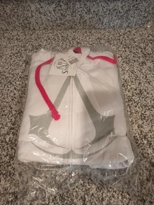 Ubisoft Assassin's Creed lll White Full Zip Up Hooded Sweater Men’s Size L - Picture 1 of 3