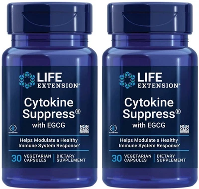 SUPRESSÃO DE CITOCINAS com EGCG INFLAMAÇÃO SISTEMA IMUNOLÓGICO 60 Cápsulas EXTENSÃO DE VIDA - Imagem 1 de 4