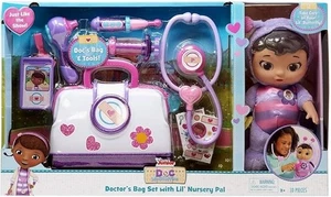 Disney Junior Doc Mcstuffin Pet Rescue Doctor's Bag Set con Lil' Nursery Pal Pl - Foto 1 di 4