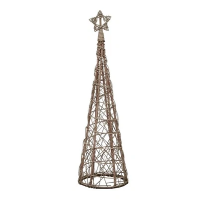 Hill Interiors Wicker Christmas Tree Decoration100cm x 30cm x 30cm Brown HI5215