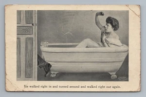 Vintage Postcard Copyright 1907 He walked in and turned around Vintage Postcard - Picture 1 of 2