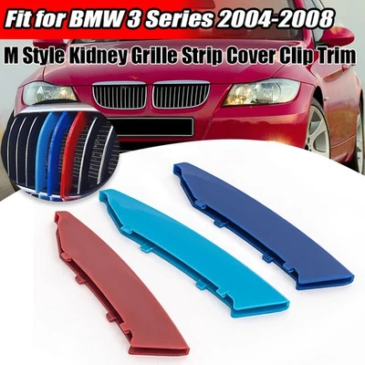 3X For BMW 3~Series E90 M Sport Front Kidney Grille Insert Strip Trim Cover Clip - Изображение 1 из 4