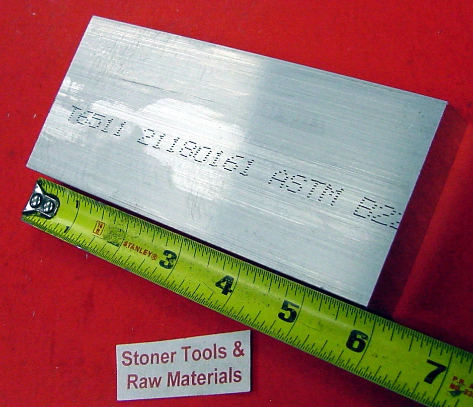 1" X 2-1/2" ALUMINUM 6061 FLAT BAR 6" long T6511 Solid Extruded Mill Bar Stock - Image 1 of 1
