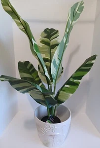 Banana Leaf Potted Houseplant, 30" X 24", Silk Craft, Brand New  - Picture 1 of 8