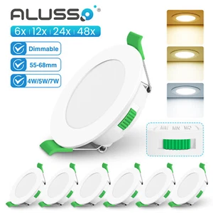 UK Ultra Slim Recessed LED Flat Panel Ceiling Spot Lights Downlights Spotlights - Picture 1 of 40