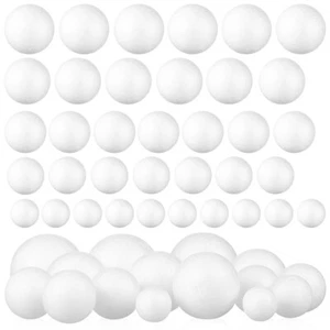 50PCS Craft Foam Balls Small Smooth Spheres Wedding Decoration Craft Projects - Picture 1 of 11