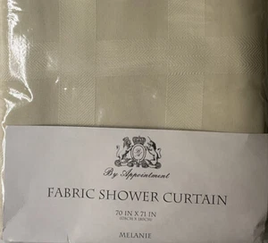 BA By Appointment FABRIC SHOWER CURTAIN Melanie Champagne 70x71 NEW - Picture 1 of 6