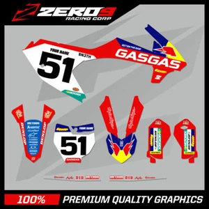 KIT DE GRÁFICOS PERSONALIZADO MX MOTOCROSS: GASGAS MC 50 MC 65 2021 - 2022 FÁBRICA - Imagen 1 de 6