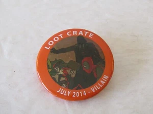Loot Crate Villains Vader Deadpool Harley Quinn PIN Badge Button July 2014 - Picture 1 of 2