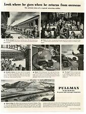 1945 Pullman Passenger Cars Wartime Travel Restrictions WWII Vintage Print Ad