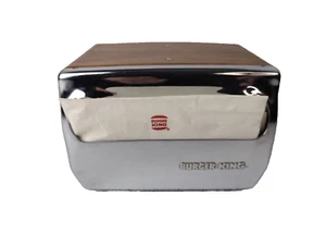Vintage Burger King Table Top Napkin Dispenser USA Made Luxrifold Napkins 1970's - Picture 1 of 11