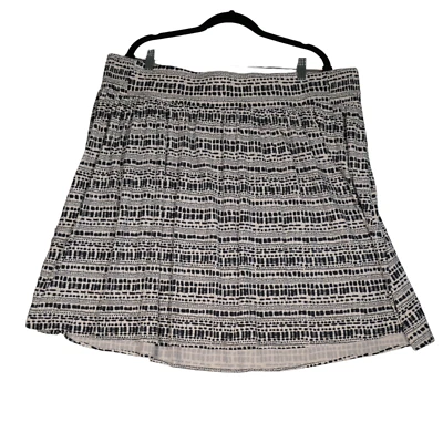 Lane Bryant Mini Skirt Women 22 24 Blue White Geometric Pull On Jersey Knit Soft - Image 1 of 4