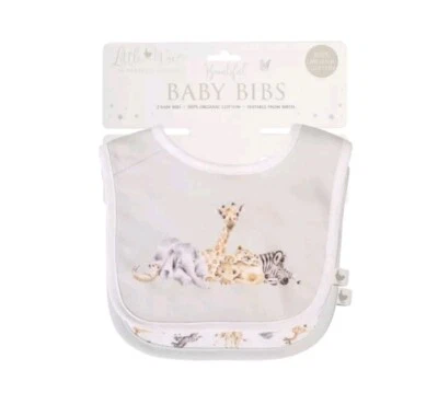 Wrendale Designs "Little Savannah" afrikanische Tiere Lätzchen Geschenkset. Neue Sammlung