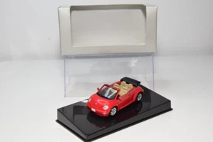 B57 1:43 AUTOART 59757 VW VOLKSWAGEN NEW BEETLE CABRIO UNI RED MIB - Picture 1 of 21