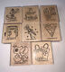 Stanpin Up 2002 Girlfriend Accessories Stamp Set Of 8 Stamps 