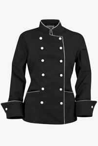 Women's Chef Coat Double Breasted Full Sleeve Jacket Hotel Kitchen Work Uniform