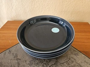 A SET OF 4 Martha Stewart Pasta/Soup Bowls Stoneware 9.3" Diameter Gray Blue New - Picture 1 of 5