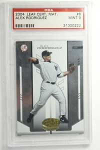 2004 Leaf Certified Materials Alex Rodriguez #8 PSA 9 Mint