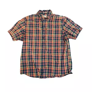 Camicia Duluth Trading uomo media a quadri con bottoni manica corta arancione - Foto 1 di 6