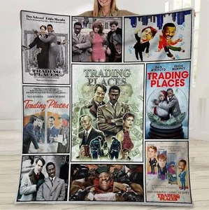 Trading Places Vintage 90's Funny Movie Blanket - Picture 1 of 1