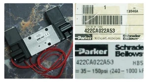 Parker Schrader Bellows Double Action Solenoid Valve 120 V 422CA022A53* - Picture 1 of 8