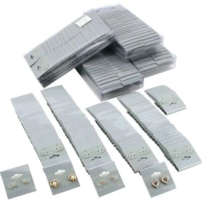 500 Plain Gray Earring Hanging Cards Display Jewelry - Image 1 of 2
