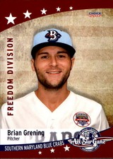 2017 Atlantic League All-Stars Choice #31 Brian Grening Oswego Oregon OR Card