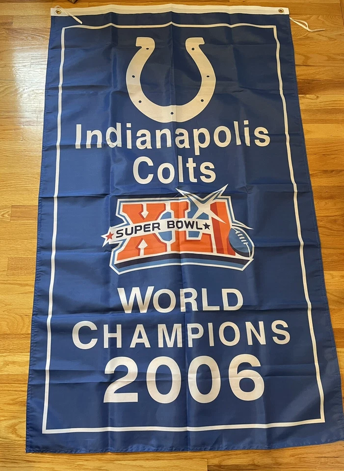 Indianapolis Colts 2006 Super Bowl XLI Champions Banner/Bandera 3’ x 5’ Foto 1 de 1