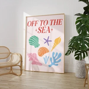 Ab ins Meer Druck, Poster, Dekor klassische Mode Zuhause Wandbild 9212 - Bild 1 von 1