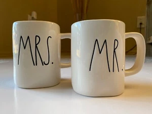 Rae Dunn MR & MRS Coffee Mug Set of 2 Artisan Collection by Magenta Wedding Gift - Picture 1 of 12