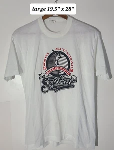 Vtg 1986 Women's National Softball Championship  Large T-Shirt Single Stitch USA - Picture 1 of 5